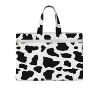 Hnnkloy Mucca (carattere piccolo),Borsa portadocumenti in tela con cerniera, borsa a mano, valigetta per scuola e ufficio