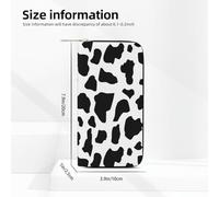 Hnnkloy Mucca (carattere piccolo), Portafogli in pelle PU, grande capacità, portafoglio con pochette per uomo e donna