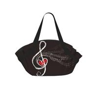 Hnnkloy Note musicali d'amore,Tappetino da campeggio multifunzionale pieghevole, coperta da picnic utilizzabile anche come borsa da campeggio.