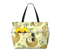 Hnnkloy Pangolini e margherite,Borsa da spiaggia di grande capacità, borsa da viaggio a tracolla per donna, borsa a mano impermeabile