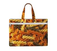 Hnnkloy Pasta gustosa,Borsa portadocumenti in tela con cerniera, borsa a mano, valigetta per scuola e ufficio