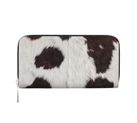 Hnnkloy Pelle di mucca astratta Africa animale nero, Portafogli in pelle PU, grande capacità, portafoglio con pochette per uomo e donna