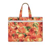 Hnnkloy Pesca deliziosa,Borsa portadocumenti in tela con cerniera, borsa a mano, valigetta per scuola e ufficio