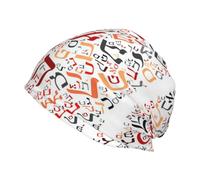 Hnnkloy Polvere Creativa dell'alfabeto ebraico,Cappello in Maglia di Poliestere, Berretto con Passamontagna, Berretto da Corsa