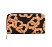 Hnnkloy Pretzel fresco, Portafogli in pelle PU, grande capacità, portafoglio con pochette per uomo e donna