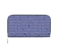 Hnnkloy Programmatore Codice binario per computer Viola, Portafogli in pelle PU, grande capacità, portafoglio con pochette per uomo e donna