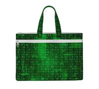 Hnnkloy Programmatore di codifica dei dati binari,Borsa portadocumenti in tela con cerniera, borsa a mano, valigetta per scuola e ufficio