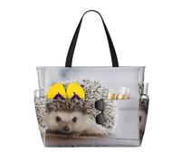 Hnnkloy Riccio stampato,Borsa da spiaggia di grande capacità, borsa da viaggio a tracolla per donna, borsa a mano impermeabile