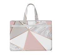 Hnnkloy Rosa Oro Rosa,Borsa portadocumenti in tela con cerniera, borsa a mano, valigetta per scuola e ufficio