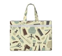 Hnnkloy Salone e barbiere parrucchiere,Borsa portadocumenti in tela con cerniera, borsa a mano, valigetta per scuola e ufficio