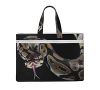 Hnnkloy Serpente pitone,Borsa portadocumenti in tela con cerniera, borsa a mano, valigetta per scuola e ufficio