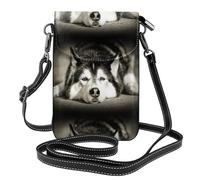 Hnnkloy Siberian Husky,Borsette per cellulari da donna, piccole borse a tracolla - Portafoglio per cellulare in pelle PU con scomparti per carte di credito