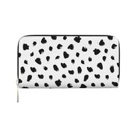 Hnnkloy Stampa animale dalmata pittorica, Portafogli in pelle PU, grande capacità, portafoglio con pochette per uomo e donna