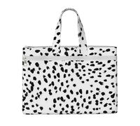 Hnnkloy Stampa dalmata,Borsa portadocumenti in tela con cerniera, borsa a mano, valigetta per scuola e ufficio