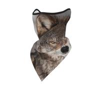 Hnnkloy Stampa di lupo selvaggio,Maschera protettiva morbida per il viso, scaldacollo, mezza maschera, sciarpa, maschera sportiva