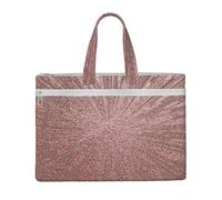 Hnnkloy Stampa rosa oro rosa,Borsa portadocumenti in tela con cerniera, borsa a mano, valigetta per scuola e ufficio