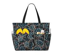 Hnnkloy Succulente fresche stampate,Borsa da spiaggia di grande capacità, borsa da viaggio a tracolla per donna, borsa a mano impermeabile