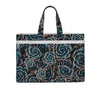 Hnnkloy Succulente fresche stampate,Borsa portadocumenti in tela con cerniera, borsa a mano, valigetta per scuola e ufficio