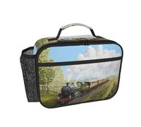 Hnnkloy Treno a vapore e ferrovia,Borsa termica portatile, resistente, borsa porta pranzo isolante, borsa frigo riutilizzabile