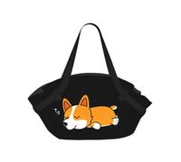 Hnnkloy Un adorabile Corgi che dorme,Tappetino da campeggio multifunzionale pieghevole, coperta da picnic utilizzabile anche come borsa da campeggio.