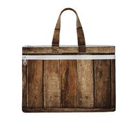 Hnnkloy Vecchia tavola di legno invecchiata, struttura in legno,Borsa portadocumenti in tela con cerniera, borsa a mano, valigetta per scuola e ufficio