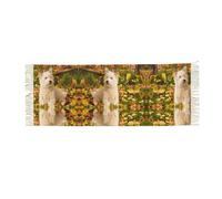 Hnnkloy Westie Autumn West Highland White Terrier Cani,Sciarpa da donna in finto cashmere, grande, leggera, alla moda, con nappe, 196x68 cm