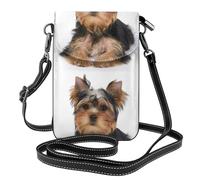Hnnkloy Yorkshire Terrier,Borsette per cellulari da donna, piccole borse a tracolla - Portafoglio per cellulare in pelle PU con scomparti per carte di credito