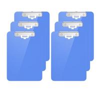 Hnogri A4 Portablocco plastica 6 Pezzi, Blu Appunti formato A4 standard per infermieri, studenti, ufficio e donne, appunti con portapenne e clip a basso profilo, dimensioni 31.5 x 22.5 cm, Blu