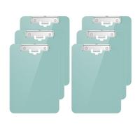 Hnogri A4 Portablocco plastica 6 Pezzi, Chiaro Appunti formato A4 standard per infermieri, studenti, ufficio e donne, appunti con portapenne e clip a basso profilo, dimensioni 31.5 x 22.5 cm, Chiaro