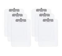 Hnogri A4 Portablocco plastica 6 Pezzi, Nero Appunti formato A4 standard per infermieri, studenti, ufficio e donne, appunti con portapenne e clip a basso profilo, dimensioni 31.5 x 22.5 cm, Nero