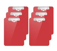 Hnogri A4 Portablocco plastica 6 Pezzi, rosso Appunti formato A4 standard per infermieri, studenti, ufficio e donne, appunti con portapenne e clip a basso profilo, dimensioni 31.5 x 22.5 cm, rosso
