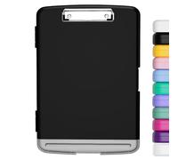 Hnogri Appunti in plastica con custodia, cartelletta con apertura laterale per appunti, peso leggero, scrittura scorrevole per il lavoro, dimensioni 36 x 24 x 3,5 cm.