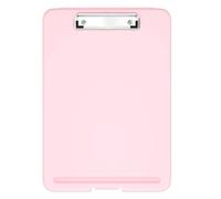 Hnogri Portablocco A4 in plastica apribile, Sottile Leggero Clipboard A4 con Scomparto Portadocumenti per infermieri, studenti, aule, ufficio, donne, uomo, Dimensioni 34 x 24 x 2,3 cm, rosa