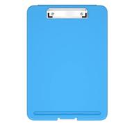 Hnogri Portablocco A4 in plastica apribile, Sottile Leggero Clipboard A4 con Scomparto Portadocumenti per infermieri, studenti, aule, ufficio, donne, uomo, Dimensioni 34 x 24 x 2,3 cm, blu
