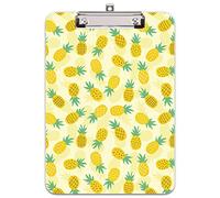Hnogri Portablocco A4 plastica rigida, Fashion design clipboard a4, Tavolette per appunti e raccoglitori moduliDimensione lettera, Ananas Giallo