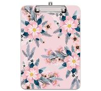 Hnogri Portablocco A4 plastica rigida, Fashion design clipboard a4, Tavolette per appunti e raccoglitori moduliDimensione lettera, Fiore rosa