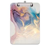 Hnogri Portablocco A4 plastica rigida, Fashion design clipboard a4, Tavolette per appunti e raccoglitori moduliDimensione lettera, Marmo Oro Rosa