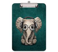 Hnogri Portablocco A4 plastica rigida, Fashion design clipboard a4, Tavolette per appunti e raccoglitori moduliDimensione lettera, Elefante