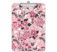 Hnogri Portablocco A4 plastica rigida, Fashion design clipboard a4, Tavolette per appunti e raccoglitori moduliDimensione lettera, fiore carino