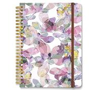 Hnogri Quaderno a spirale, Diario foderato con copertina rigida per le donne, medio 15,2 x 21,3 cm, 160 pagine di carta spessa, quaderni a righe A5 per la scrittura, l'ufficio e la scuola.