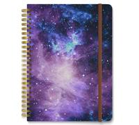 Hnogri Quaderno a spirale, Diario foderato con copertina rigida per le donne, medio 15,2 x 21,3 cm, 160 pagine di carta spessa, quaderni a righe A5 per la scrittura, l'ufficio e la scuola.