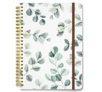 Hnogri Quaderno a spirale, Diario foderato con copertina rigida per le donne, medio 15,2 x 21,3 cm, 160 pagine di carta spessa, quaderni a righe A5 per la scrittura, l'ufficio e la scuola.