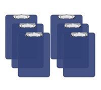 Hnogri Set di 6 portablocco in plastica, portablocco rosso standard A4 formato lettera, per studenti, forniture per ufficio, portablocco con clip a basso profilo, dimensioni 31 x 23 cm.