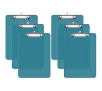 Hnogri Set di 6 portablocco in plastica, portablocco rosso standard A4 formato lettera, per studenti, forniture per ufficio, portablocco con clip a basso profilo, dimensioni 31 x 23 cm.