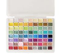 Hnonoxy Acquerello, Acquerelli Glitterati, Pittura Ad Acquerello, Solid Pearlescent Paint Set, Metallizzata Pigmento Perlescente per Dipingere Nail Art (72 Color)