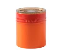 Hnonoxy Contenitori in Ceramica, 400mL Barattoli con Coperchio, Contenitori per Alimenti, Vaso per la Conservazione, Bottiglia Ermetici per Alimenti da Cucina, Tè, Caffè e Zucchero (Arancione)