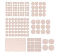 HNR Feltrini per Sedie 157 Pezzi - Cuscinetti in Feltro Adesivi da 3mm, Protezioni Antigraffio per Gambe di Mobili, Piedini Autoadesivi per Pavimenti, Riduci Rumore e Graffi (Beige)