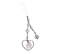 HNsdsvcd Delicato portachiavi con ciondolo a forma di telefono, alla moda, con perline, per donne e ragazze, porta fortuna e felicità