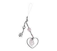 HNsdsvcd Delicato portachiavi con ciondolo a forma di telefono, alla moda, con perline, per donne e ragazze, porta fortuna e felicità
