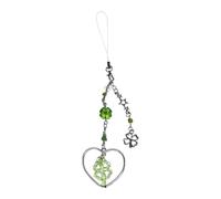 HNsdsvcd Delicato portachiavi con ciondolo a forma di telefono, alla moda, con perline, per donne e ragazze, porta fortuna e felicità